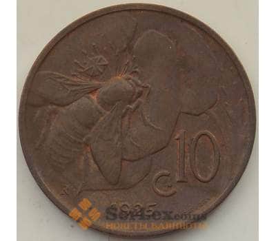 Монета Италия 10 чентезимо 1924 КМ60 AU арт. 13073