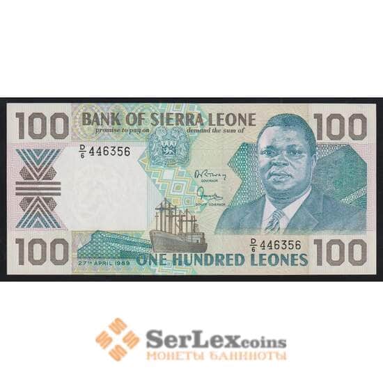 Сьерра-Леоне 100 леоне 1989 Р18а UNC арт. 52150