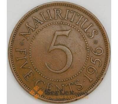 Маврикий 5 центов 1956 КМ34 VF арт. 56394