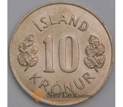 Исландия монета 10 крон 1970 КМ15 UNC арт. 42009