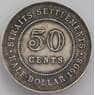 Стрейтс Сеттлементс 50 центов 1908 КМ24 F арт. 39951