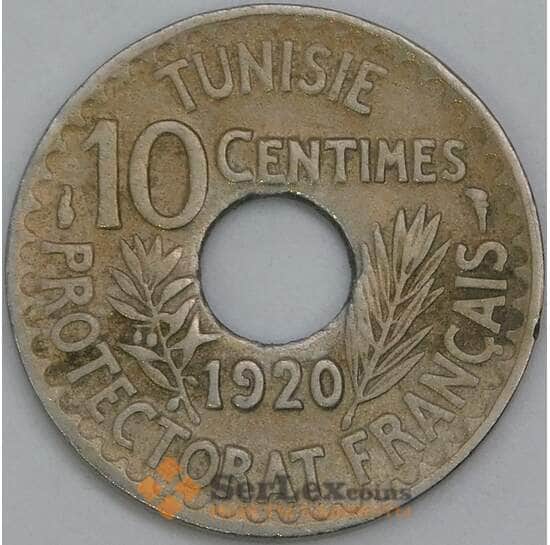 Тунис 10 сантим 1920 КМ243 VF арт. 55238