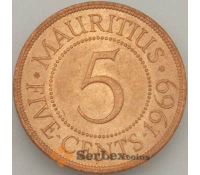Монета Маврикий 5 центов 1969 КМ34 UNC (J05.19) арт. 18108