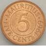 Маврикий 5 центов 1969 КМ34 UNC (J05.19) арт. 18108