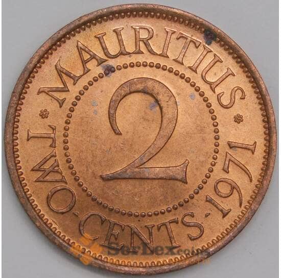 Маврикий 2 цента 1971 КМ32 UNC арт. 40868