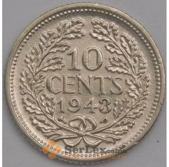 Нидерланды 10 центов 1943 Р КМ163 AU-aUNC арт. 39847