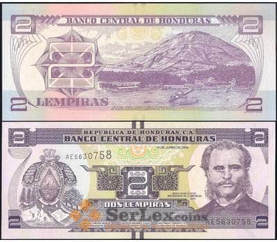 Банкнота Гондурас 2 лемпиры 2014 Р97 UNC арт. 22041