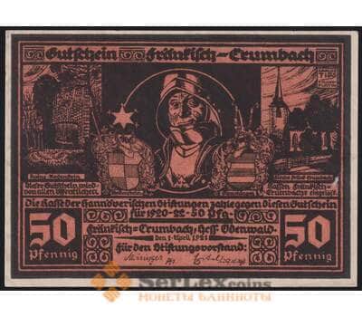 Германия Франкиш-Крумбах 50 пфеннигов 1921 Р0372.1-3/5 AU надрыв арт. 48681
