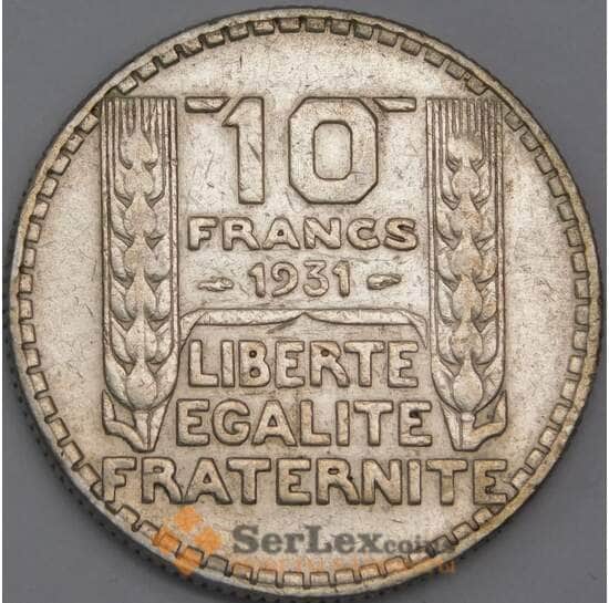 Франция 10 франков 1931 КМ878 VF арт. 40629