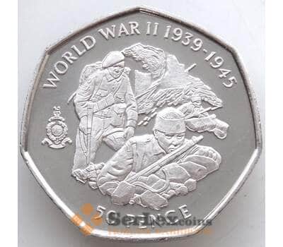 Монета Гибралтар 50 пенсов 2004 КМ1087 BU Вторая Мировая война арт. 13167