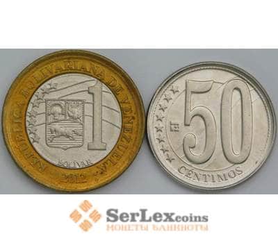 Монета Венесуэла набор монет 50 сентимо и 1 боливар 2012 (2 шт) UC3, 5 AU арт. 38784