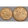 Южная Африка ЮАР набор монет 10 и 20 центов 2003 (2 шт.) UNC арт. 51337