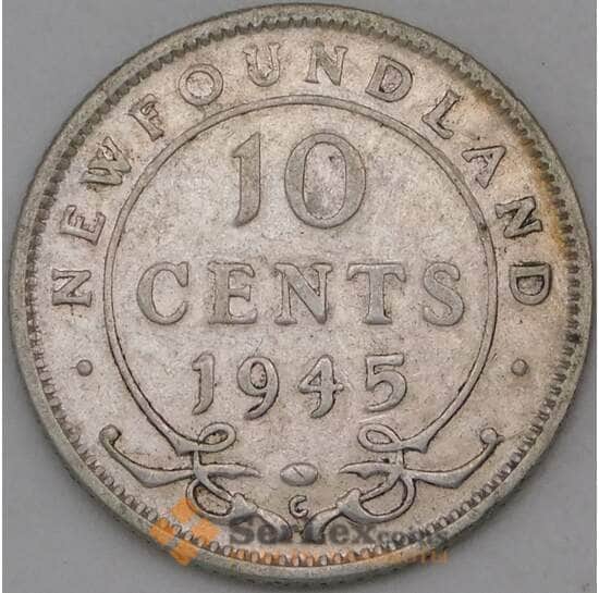 Ньюфаундленд 10 центов 1945 КМ20а  арт. 30749