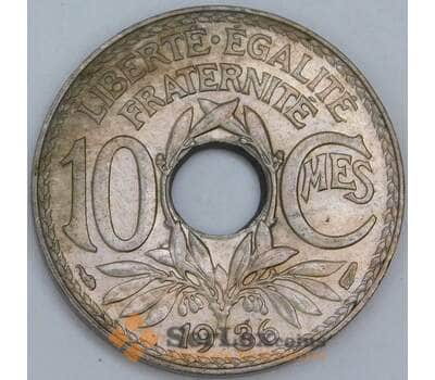 Франция 10 сантимов 1936 КМ866a UNC арт. 57326