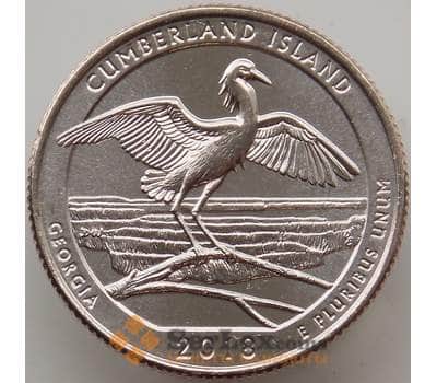 Монета США 25 центов 2018 UNC 44 парк Камберленд Джорджия D арт. 12580