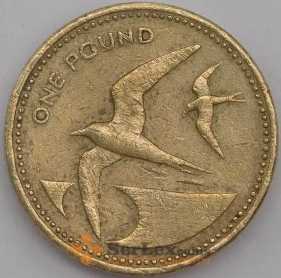 Остров Святой Елены монета 1 фунт 1991 КМ17 VF арт. 44656