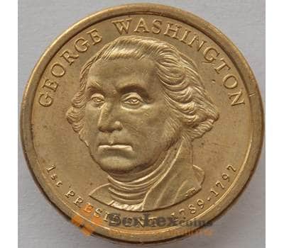 Монета США 1 доллар 2007 P КМ401 aUNC Президент Джордж Вашингтон арт. 15399