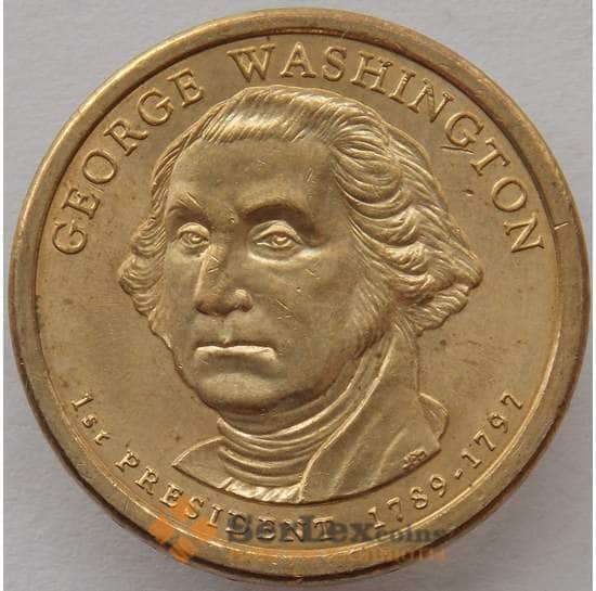 США 1 доллар 2007 P КМ401 aUNC Президент Джордж Вашингтон арт. 15399