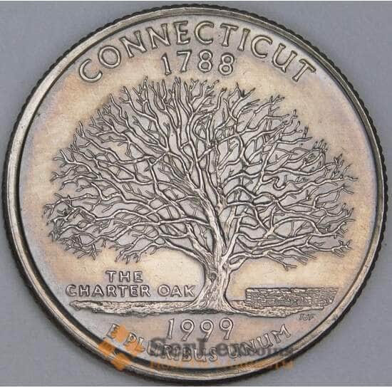 США 25 центов 1999 D XF Коннектикут арт. 11554