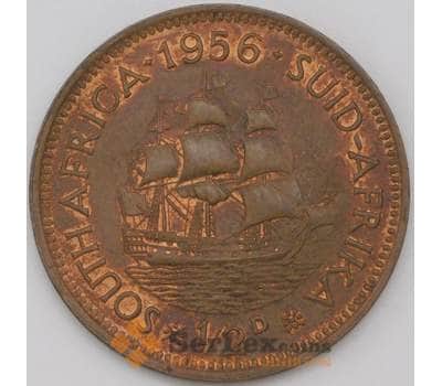 Монета Южная Африка ЮАР 1/2 пенни 1956 КМ45 AU арт. 22762