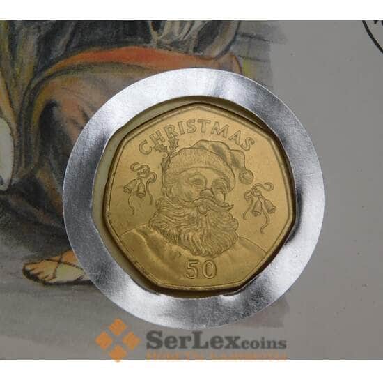 Гибралтар 50 пенсов 1992 КМ108 UNC Рождество арт. 52113