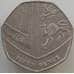 Монета Великобритания 50 пенсов 2008-2015 КМ1112 XF Герб часть щита арт. 12362