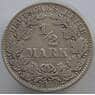 Германия 1/2 марки 1911 D КМ17 VF Серебро (J05.19) арт. 14998