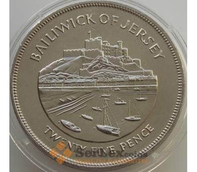 Монета Джерси 25 пенсов 1977 КМ44 BU 25 лет правления Королевы (АГМ) арт. 9199