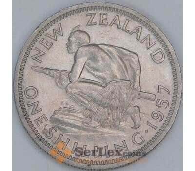 Новая Зеландия 1 шиллинг 1957 КМ27.2 AU арт. 56509