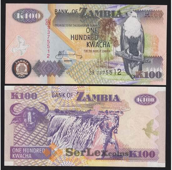 Замбия 100 Квача 2006 Р38 UNC  арт. 39486