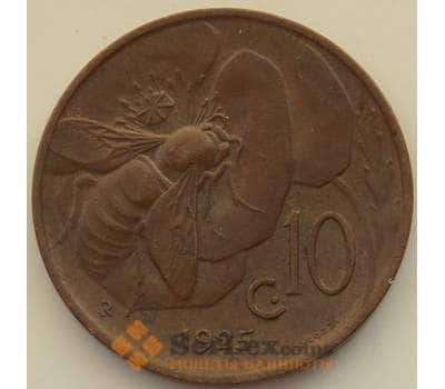 Монета Италия 10 чентезимо 1925 КМ60 XF арт. 13068