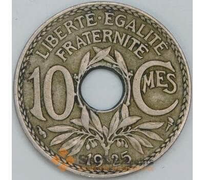 Франция 10 сантимов 1925 КМ866a VF арт. 57035