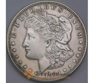 США монета 1 доллар 1921 КМ110 AU Морган арт. 43537