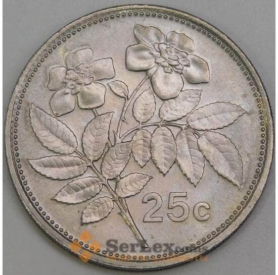 Мальта 25 центов 1991 КМ97 aUNC арт. 56016 Мальта 25 центов 1991 КМ97 aUNC арт. 56016