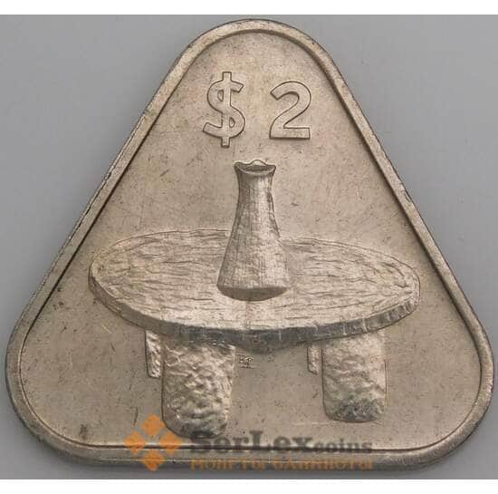 Кука острова монета 2 доллара 1992 КМ38 UNC арт. 45070