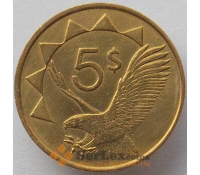 Монета Намибия 5 долларов 1993 КМ5 AU (J05.19) арт. 15305