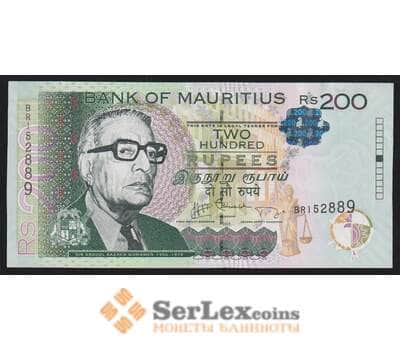 Маврикий 200 рупий 2013 Р61b UNC арт. 53207