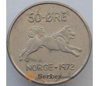 Монета Норвегия 50 эре 1972 КМ408 XF (J05.19) арт. 16358