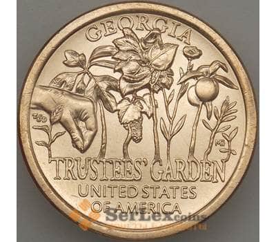 Монета США 1 доллар 2019 UNC D Инновации №5 Джорджия - Сад Попечителей арт. 21158