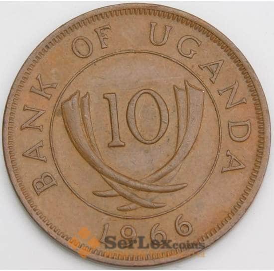 Уганда 10 центов 1966 КМ2 АU арт. 46334