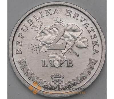 Монета Хорватия 2 липа 1999 КМ4 UNC арт. 26840