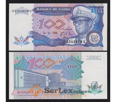Заир 100 заир 1988 Р33 UNC арт. 54455