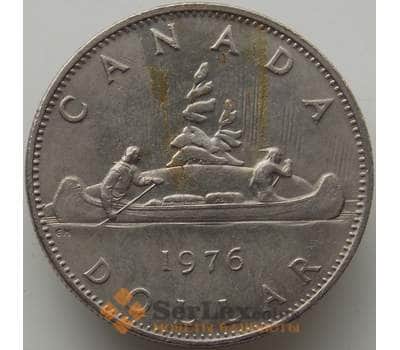 Монета Канада 1 доллар 1976 КМ76.2 XF Каноэ арт. 12638