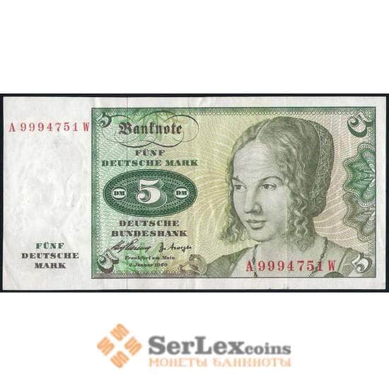 Германия ФРГ 5 марок 1960 Р18 XF арт. 37993
