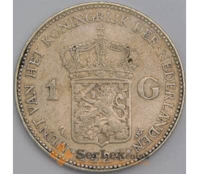 Нидерланды монета 1 гульден 1924 КМ161.1 F арт. 43551