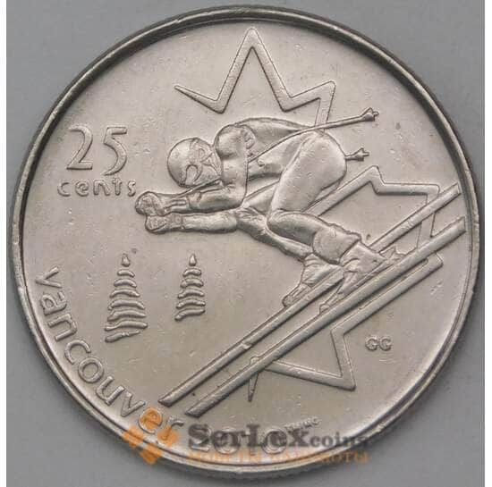 Канада 25 центов 2007 КМ686 Ванкувер Горные лыжи XF арт. 23897