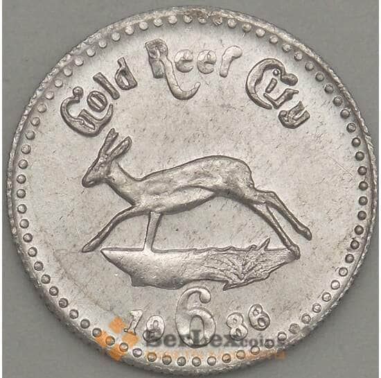 Голд Риф Сити (ЮАР) 6 пенсов 1986 UNC (n17.19) арт. 20080