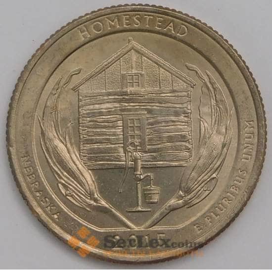 США 25 центов 2015 D КМ597 AU Национальный монумент Гомсед арт. 39164