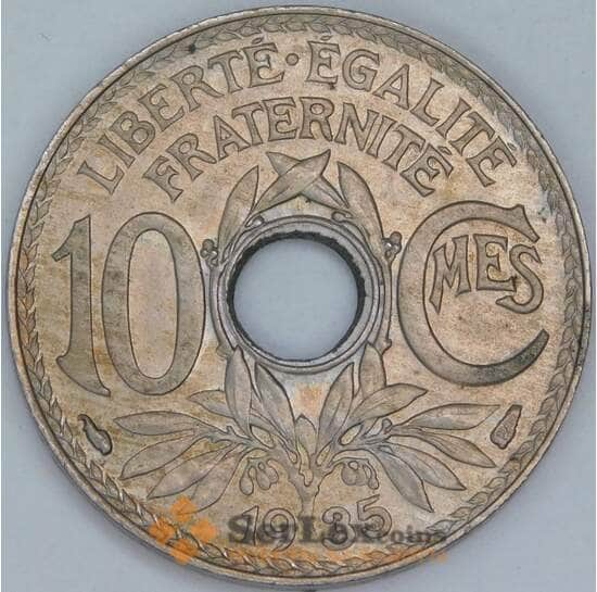 Франция 10 сантимов 1935 КМ866а AU арт. 57029
