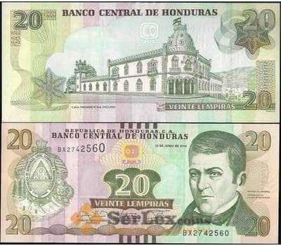 Банкнота Гондурас 20 лемпир 2014 Р92 UNC  арт. 22003